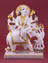 Jain God Manibhadra in White Marble 12"