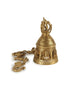 Brass Puja Bell Featuring Ganesha (Medium)