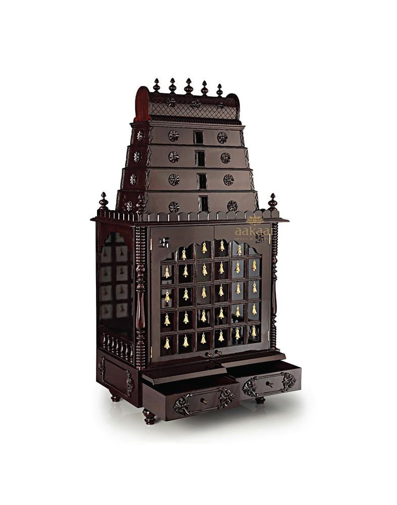 South Indian Wooden Temple Mandap with Gopuram 30 MEE – Aakaar