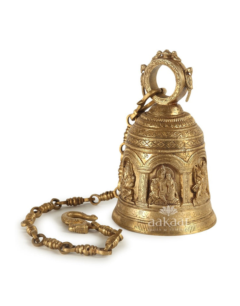 Golden Decorative Brass Big Bell, For Worship at Rs 750/kg in Jalesar