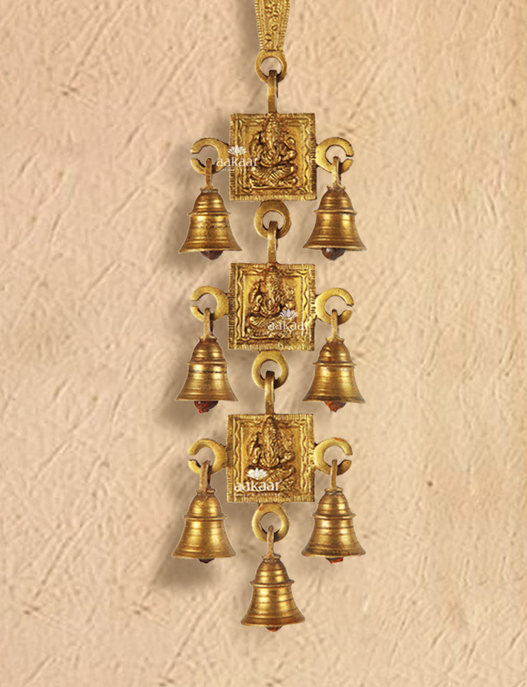 Brass Wall Hanging for Puja Room featuring Ganesha – Aakaar
